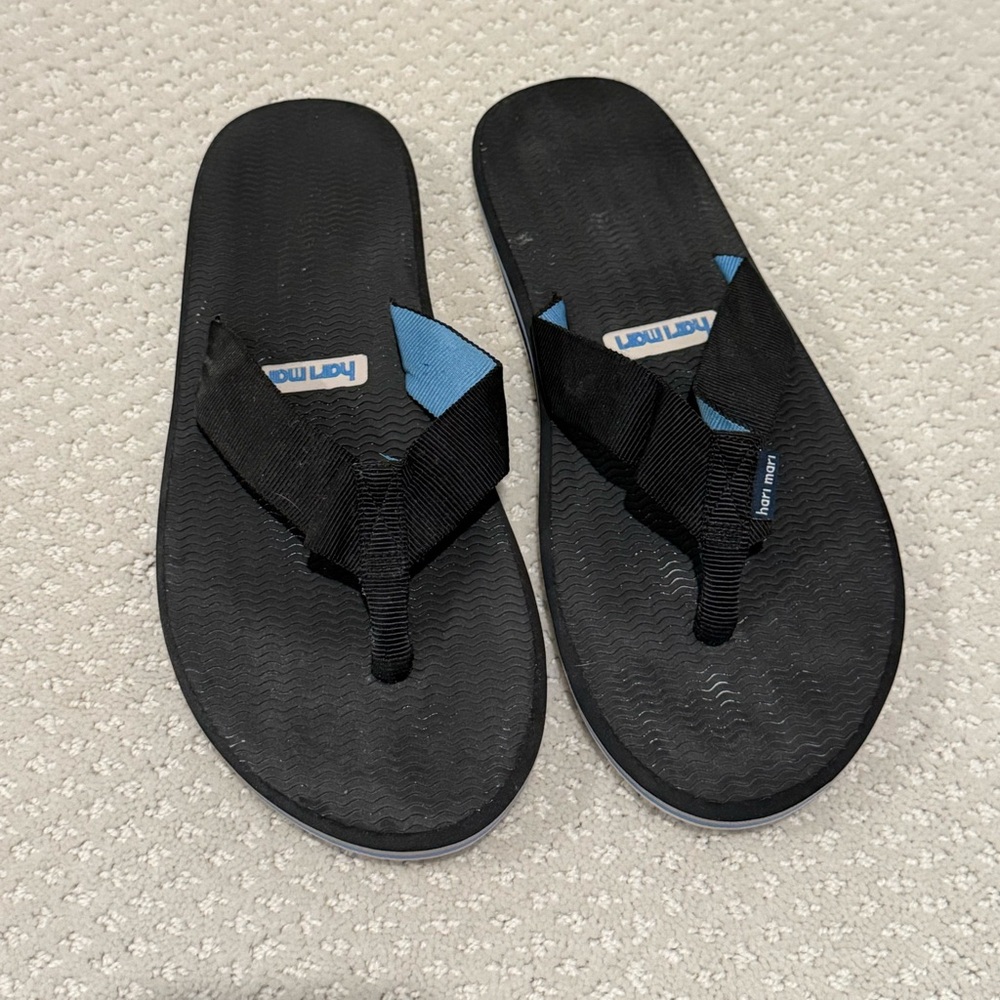 Hari Mari Men's Black and Blue Sandals